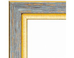 Picture frame for 40x50cm canvas light aged wood with gold 2004