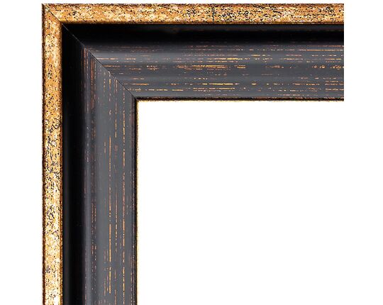 Picture frame for 40x50cm canvas aged dark wood with gold 2059 picture frames