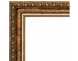 Picture frame for 40x50cm canvas walnut with gold 2233