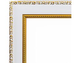 Picture frame for 40x50cm canvas white with gold 2271
