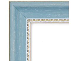Picture frame for 40x50cm canvas turquoise with gold 2479