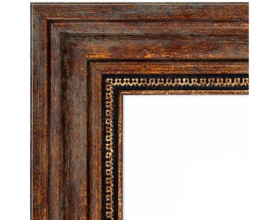 Picture frame for 40x50cm canvas antique gold with aged wood 2530 picture frames