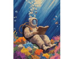 Book at the Bottom of the Ocean 40x50 cm