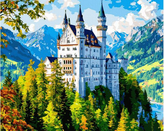 Castle in the Clouds - Neuschwanstein 40x50 cm paint by numbers