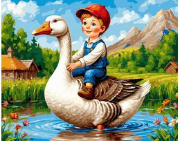 A Tale of the Boy and the Goose 40x50 cm