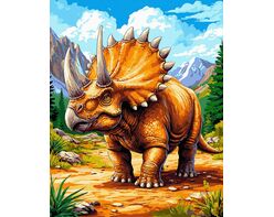 Triceratops from the Age of Giants 40x50 cm