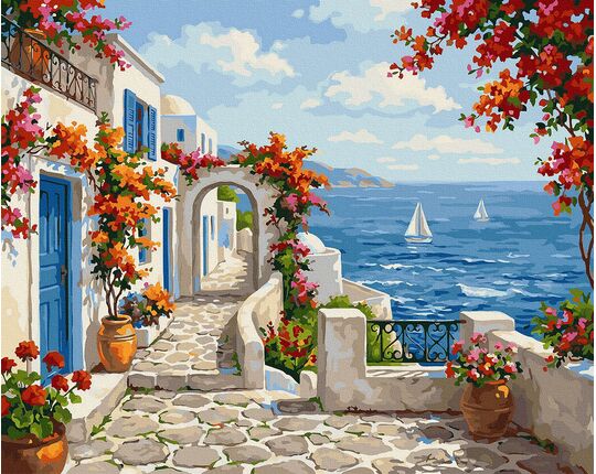 Greek Poetry of Colors 40x50 cm paint by numbers
