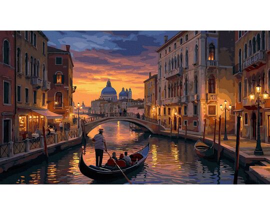 Shadows and Lights of Venice 40x70 cm paint by numbers