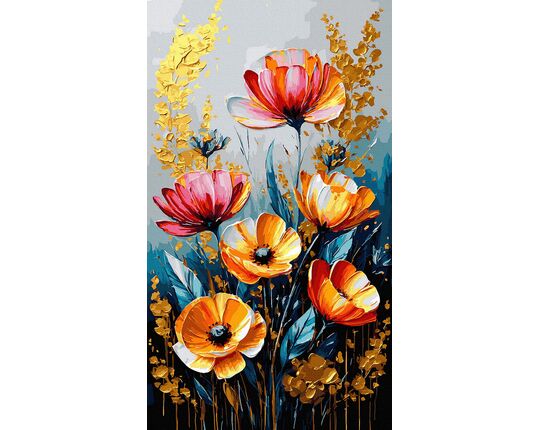 Golden Field Poppies 40x70 cm paint by numbers