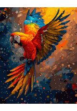 Dance with the Macaw 50x65 cm