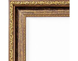 Picture frame for 40x50cm canvas walnut with gold 4565