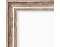 Light brown with white trim picture frame for 40x50cm canvas 4626