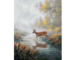 Leaping through the mist 40x50 cm
