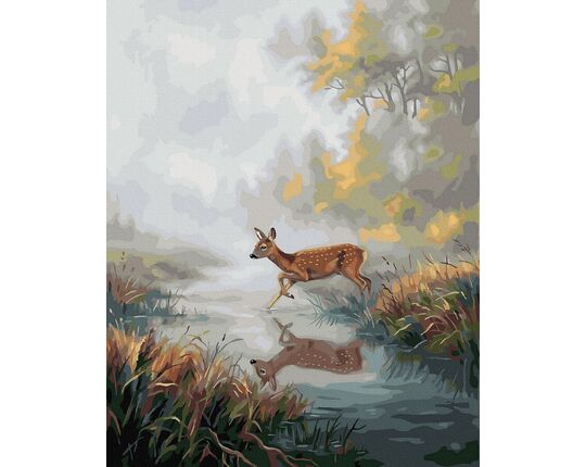Leaping through the mist 40x50 cm paint by numbers