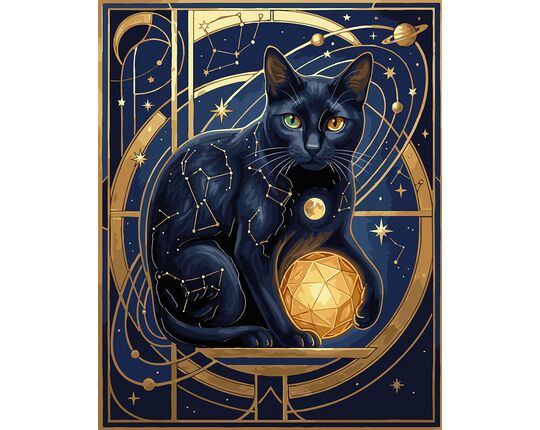 Fluffy guardian of the night 40x50 cm paint by numbers