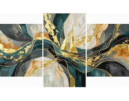 Golden Sails Triptych 70x120 cm