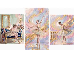 Subtlety and grace Triptych 70x120 cm
