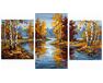 Colorful autumn by the stream paint by numbers