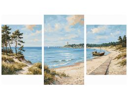 Baltic waves Triptych 70x120 cm