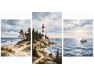Lighthouse on the Baltic Triptych 70x120 cm paint by numbers