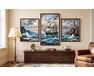 A ship on stormy waves Triptych 70x120 cm paint by numbers