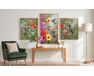 Beautiful fluttering hummingbirds Triptych 70x120 cm paint by numbers