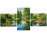 A summer afternoon by the stream Triptych 70x140 cm paint by numbers