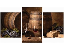New wine, fresh bread Triptych 70x120 cm
