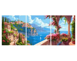 Colorful italian hills