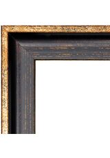 Picture frame for 30x40cm canvas aged dark wood with gold 5067
