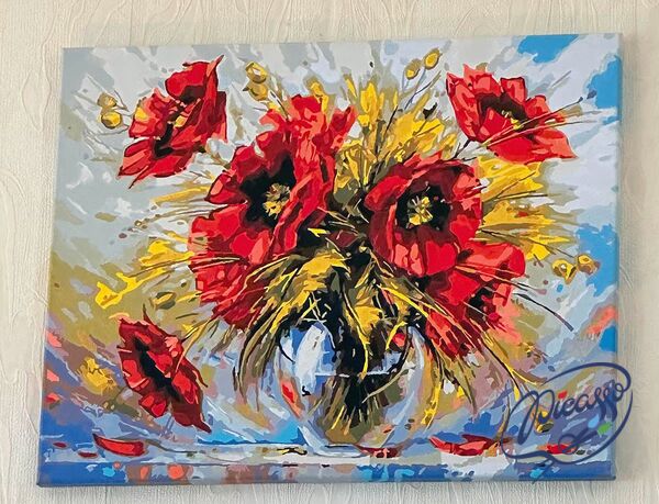 A bouquet of poppies 40cm*50cm (no frame)