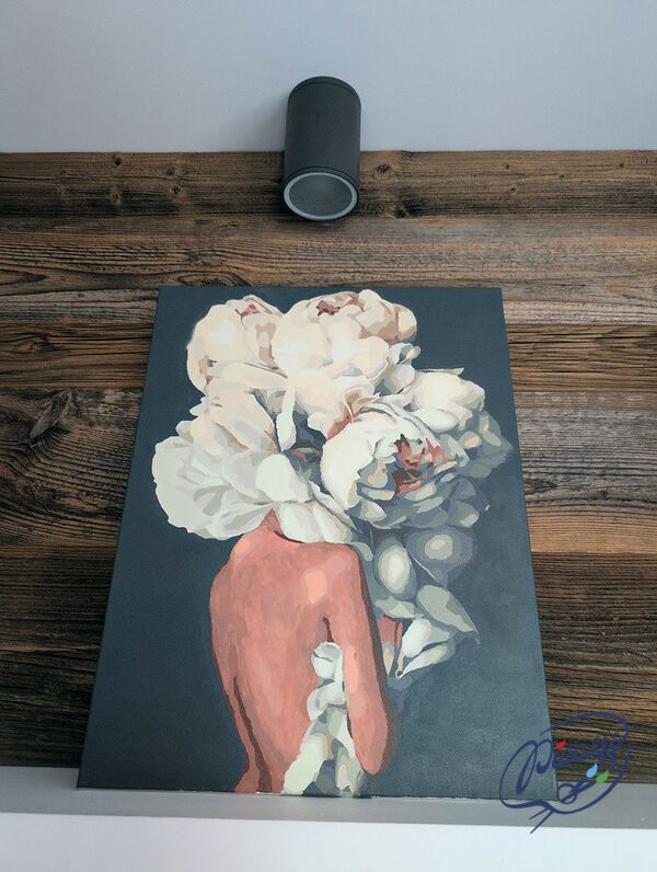Immersed in flowers 50x65cm