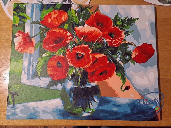 Bouquet of scarlet poppies 40x50cm