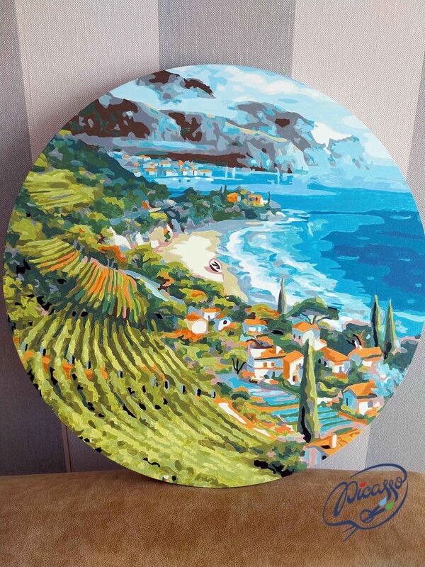 Summer Power of Nature 40x40 cm on a round frame