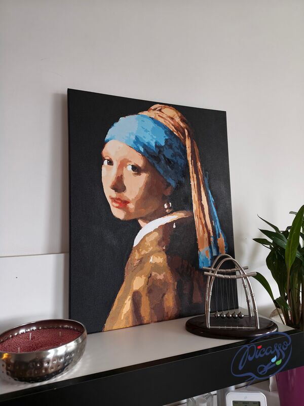 Jan Vermeer. Girl with a pearl earring 40x50cm