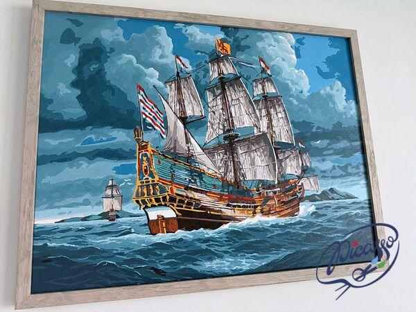 Tall ship 50x65cm